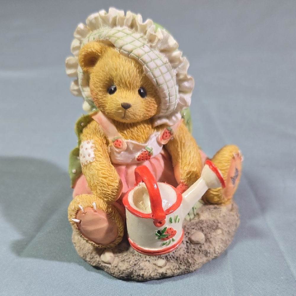 1995 Cherished Teddies Ella Bear Figurine with Watering Can